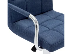 Cadeiras de bar 2 pcs tecido azul