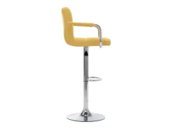 Cadeiras de bar 2 pcs tecido amarelo