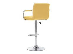 Cadeiras de bar 2 pcs tecido amarelo