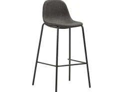 Cadeiras de bar 2 pcs tecido cinzento-escuro PT182493