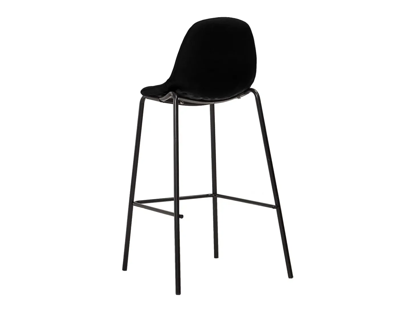 Cadeiras de bar 4 pcs tecido preto PT919925
