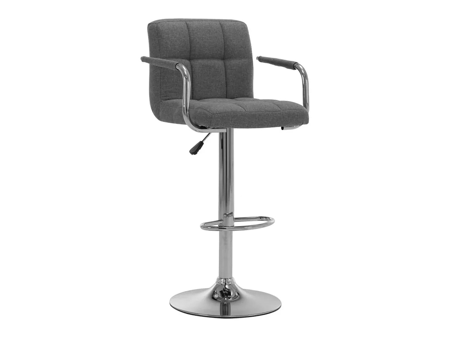 Cadeiras de bar 2 pcs tecido cinzento-claro