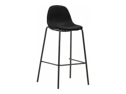 Cadeiras de bar 2 pcs tecido preto PT504699