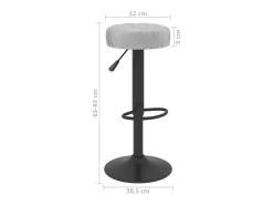 Cadeiras de bar 2 pcs veludo cinzento