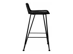 Cadeiras de bar 2 pcs vime preto