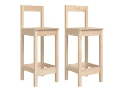 Cadeiras de bar 2 pcs 40x41,5x112 cm pinho maciço