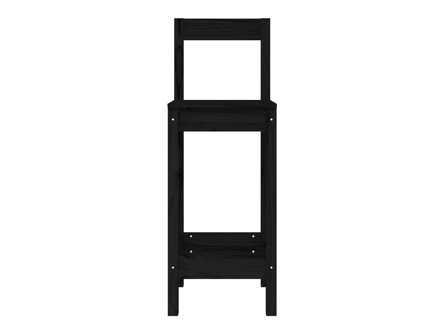 Cadeiras de bar 2 pcs 40x41,5x112 cm pinho maciço preto PT425444