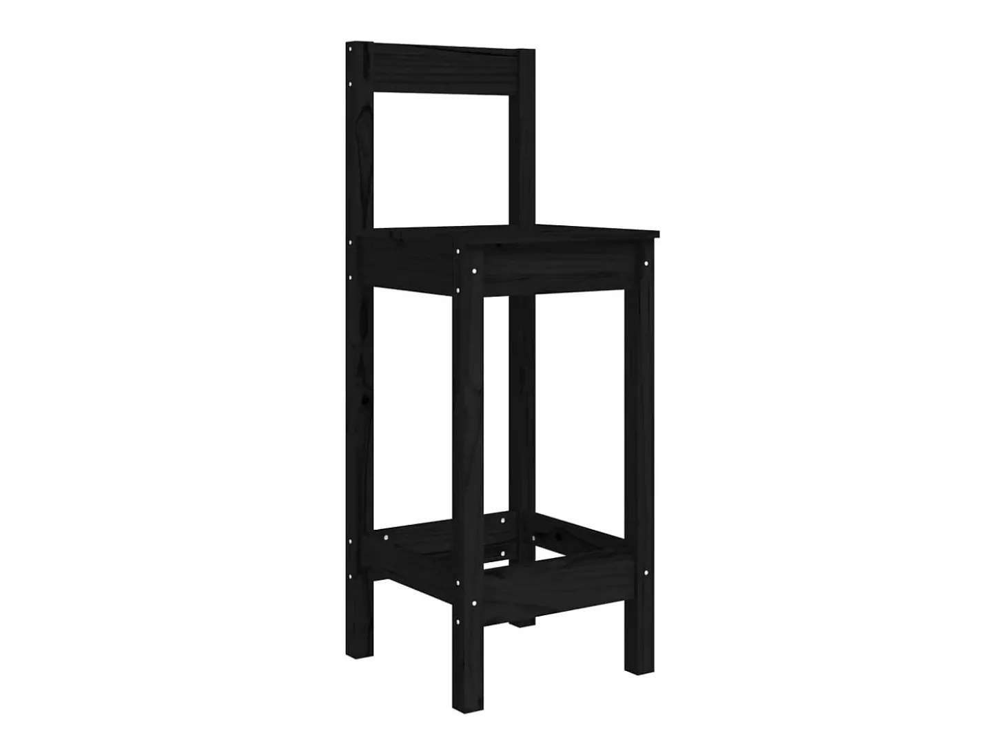 Cadeiras de bar 2 pcs 40x41,5x112 cm pinho maciço preto PT425444