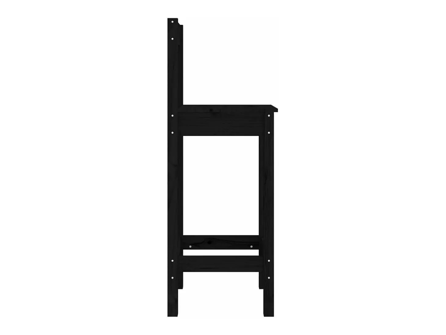 Cadeiras de bar 2 pcs 40x41,5x112 cm pinho maciço preto PT425444