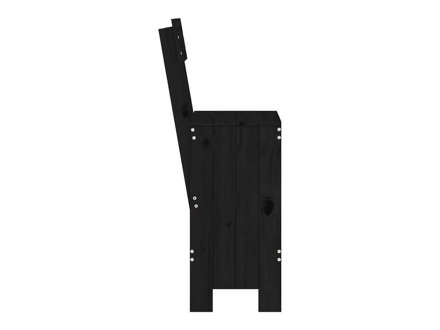 Cadeiras de bar 2 pcs 40x48,5x115,5 cm pinho maciço preto PT500290