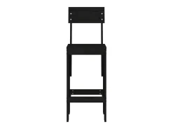 Cadeiras de bar 2 pcs 40x48,5x115,5 cm pinho maciço preto PT500290