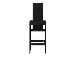 Cadeiras de bar 2 pcs 40x42x120 cm pinho maciço preto PT123095