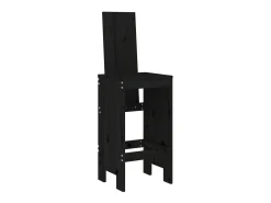 Cadeiras de bar 2 pcs 40x42x120 cm pinho maciço preto PT123095