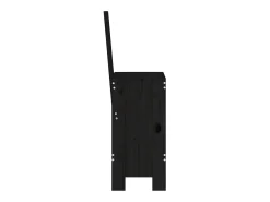 Cadeiras de bar 2 pcs 40x42x120 cm pinho maciço preto PT123095