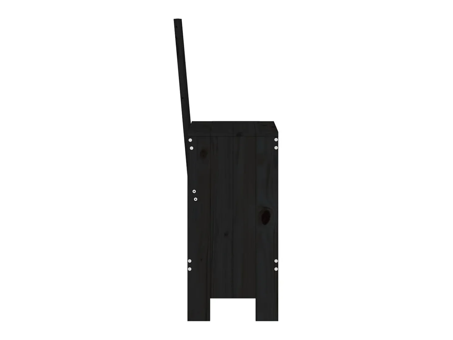 Cadeiras de bar 2 pcs 40x42x120 cm pinho maciço preto PT123095