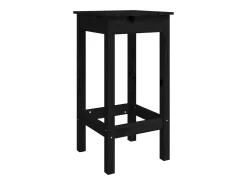 Cadeiras de bar 2 pcs 40x40x78 cm madeira de pinho maciça preto PT137695