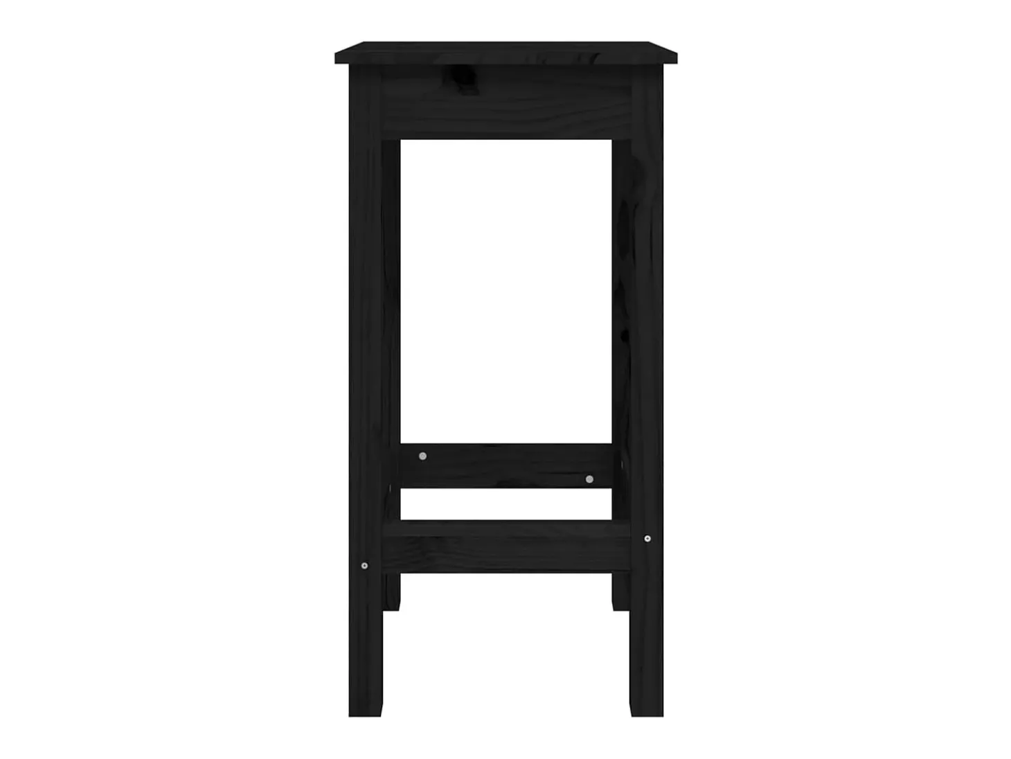 Cadeiras de bar 2 pcs 40x40x78 cm madeira de pinho maciça preto PT137695
