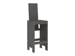 Cadeiras de bar 2 pcs 40x42x120 cm pinho maciço cinzento PT801815