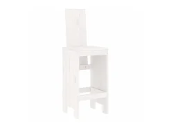 Cadeiras de bar 2 pcs 40x42x120 cm pinho maciço branco PT715614