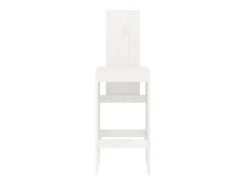 Cadeiras de bar 2 pcs 40x42x120 cm pinho maciço branco PT715614