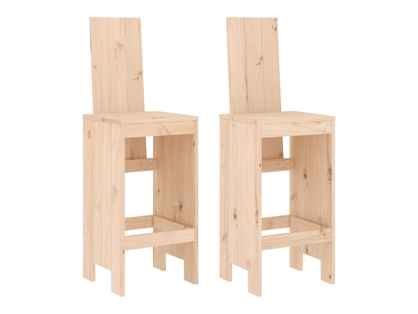 Cadeiras de bar 2 pcs 40x42x120 cm madeira de pinho maciça PT605648