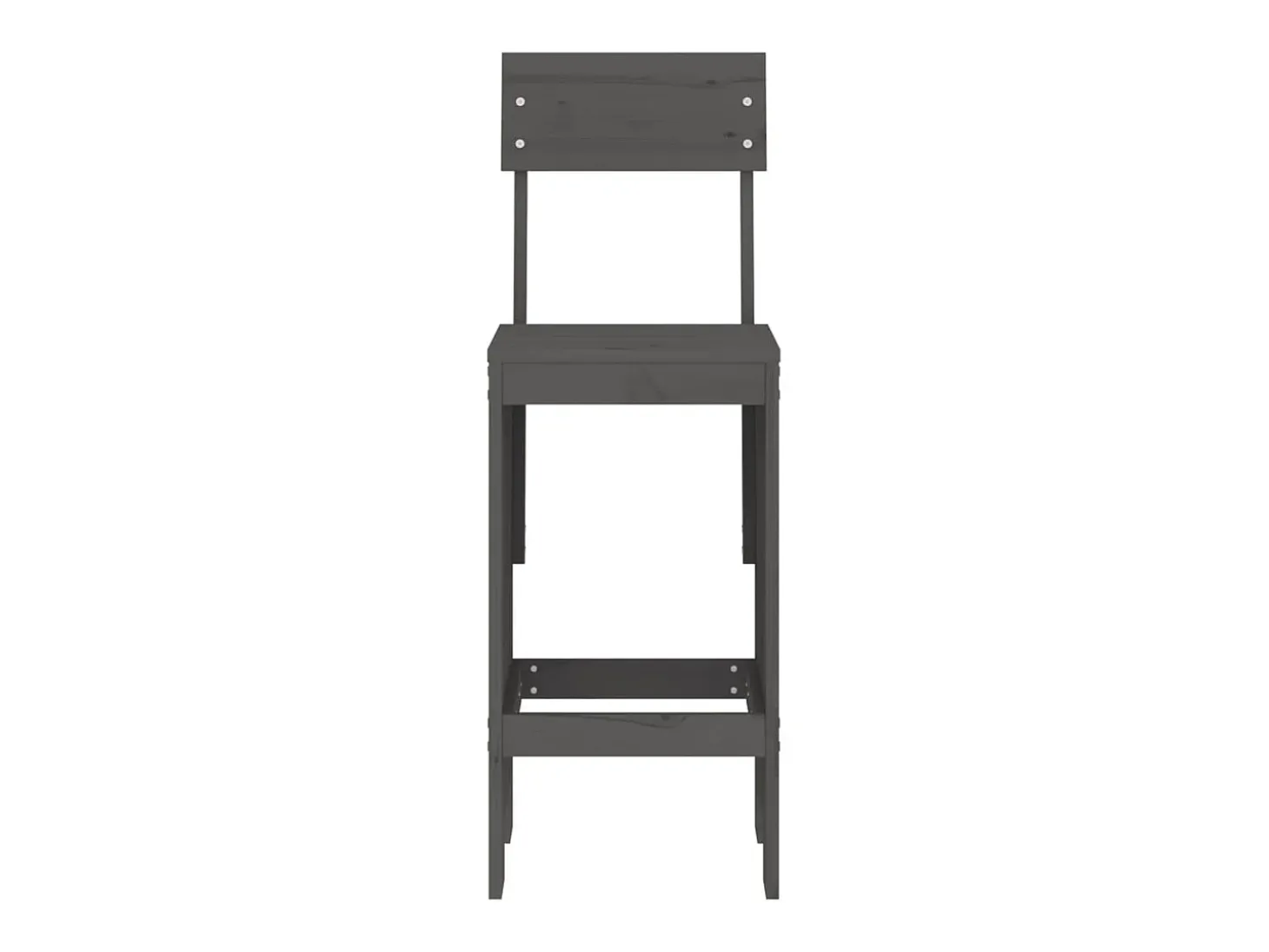 Cadeiras de bar 2 pcs 40x48,5x115,5 cm pinho maciço cinzento PT526660
