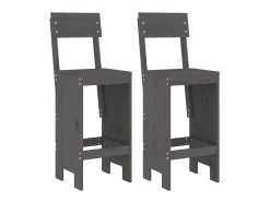 Cadeiras de bar 2 pcs 40x48,5x115,5 cm pinho maciço cinzento PT526660