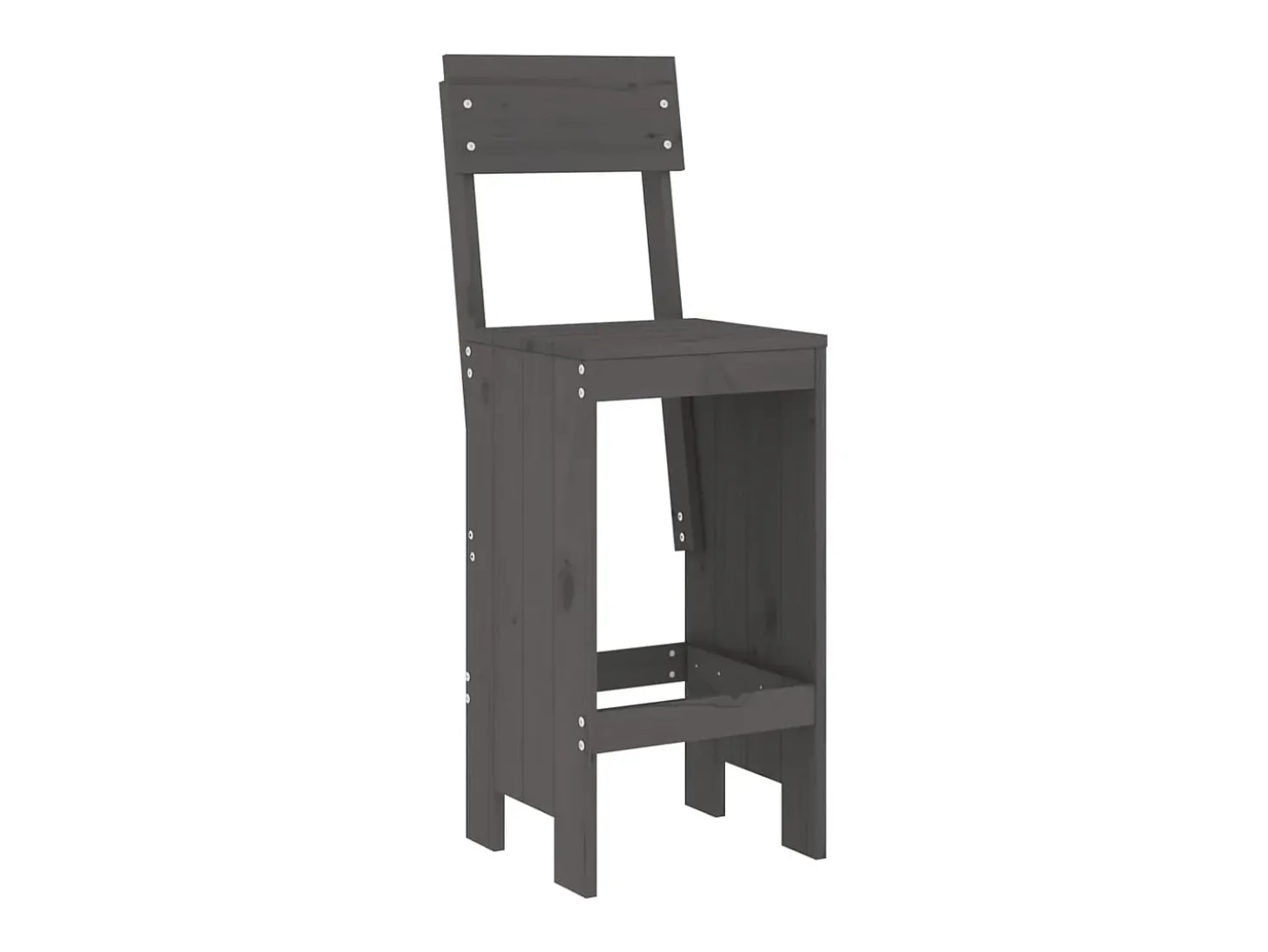 Cadeiras de bar 2 pcs 40x48,5x115,5 cm pinho maciço cinzento PT526660