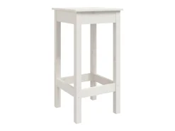 Cadeiras de bar 2 pcs 40x40x78cm madeira de pinho maciça branco PT137898