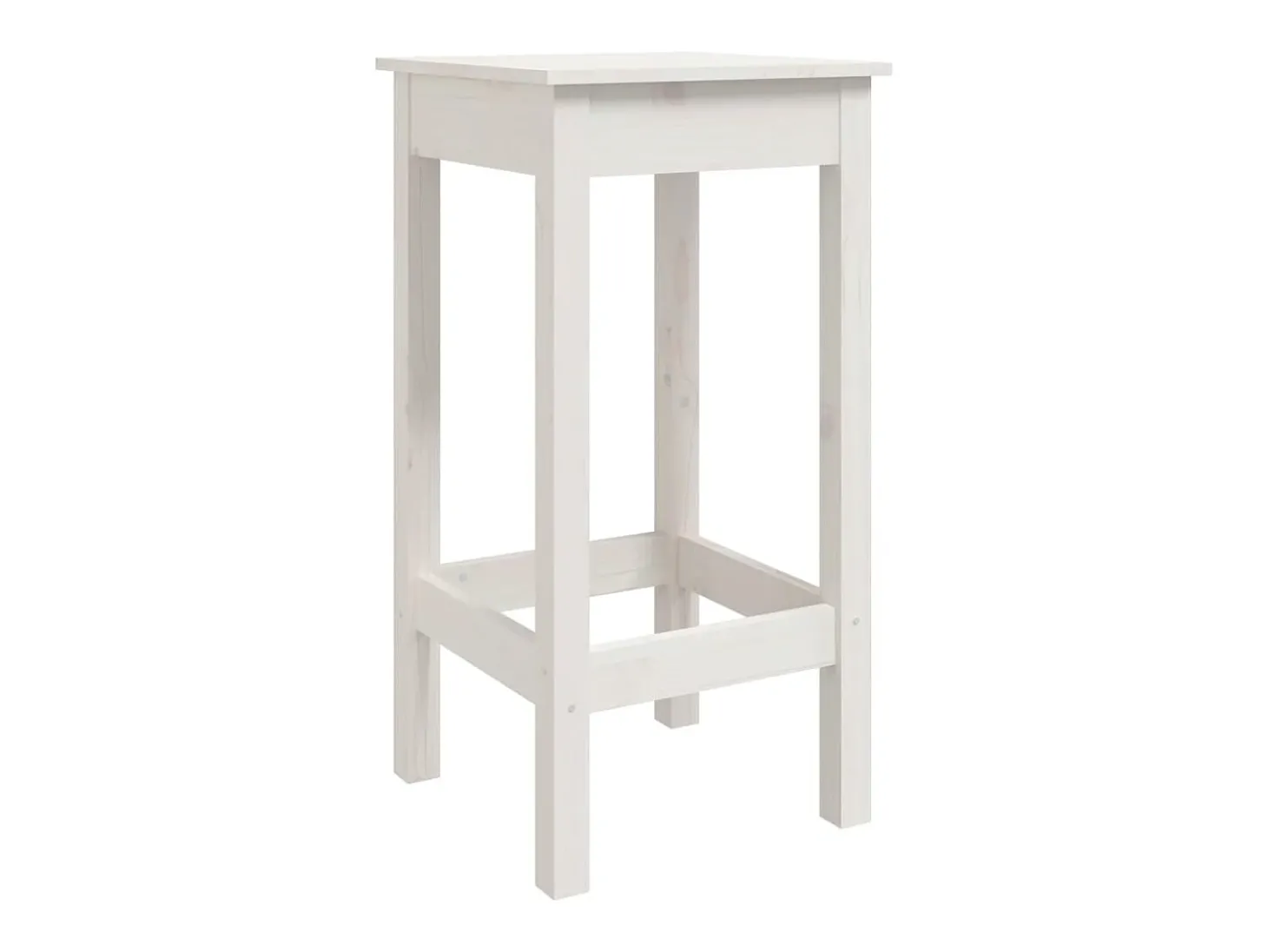 Cadeiras de bar 2 pcs 40x40x78cm madeira de pinho maciça branco PT137898