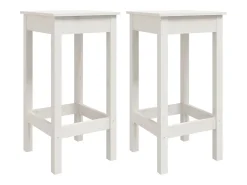 Cadeiras de bar 2 pcs 40x40x78cm madeira de pinho maciça branco PT137898