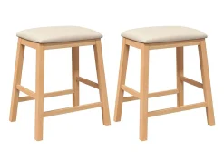 cadeiras de bar c/ almofadões 2pcs madeira seringueira maciça