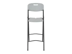Cadeiras de bar dobráveis 2 pcs PEAD e aço branco PT226094