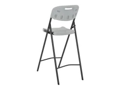 Cadeiras de bar dobráveis 2 pcs PEAD e aço branco PT226094