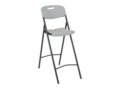 Cadeiras de bar dobráveis 2 pcs PEAD e aço branco PT226094