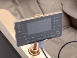 Cadeirão de massagens pele sintética, sistema gravidade zero bege MOWATA