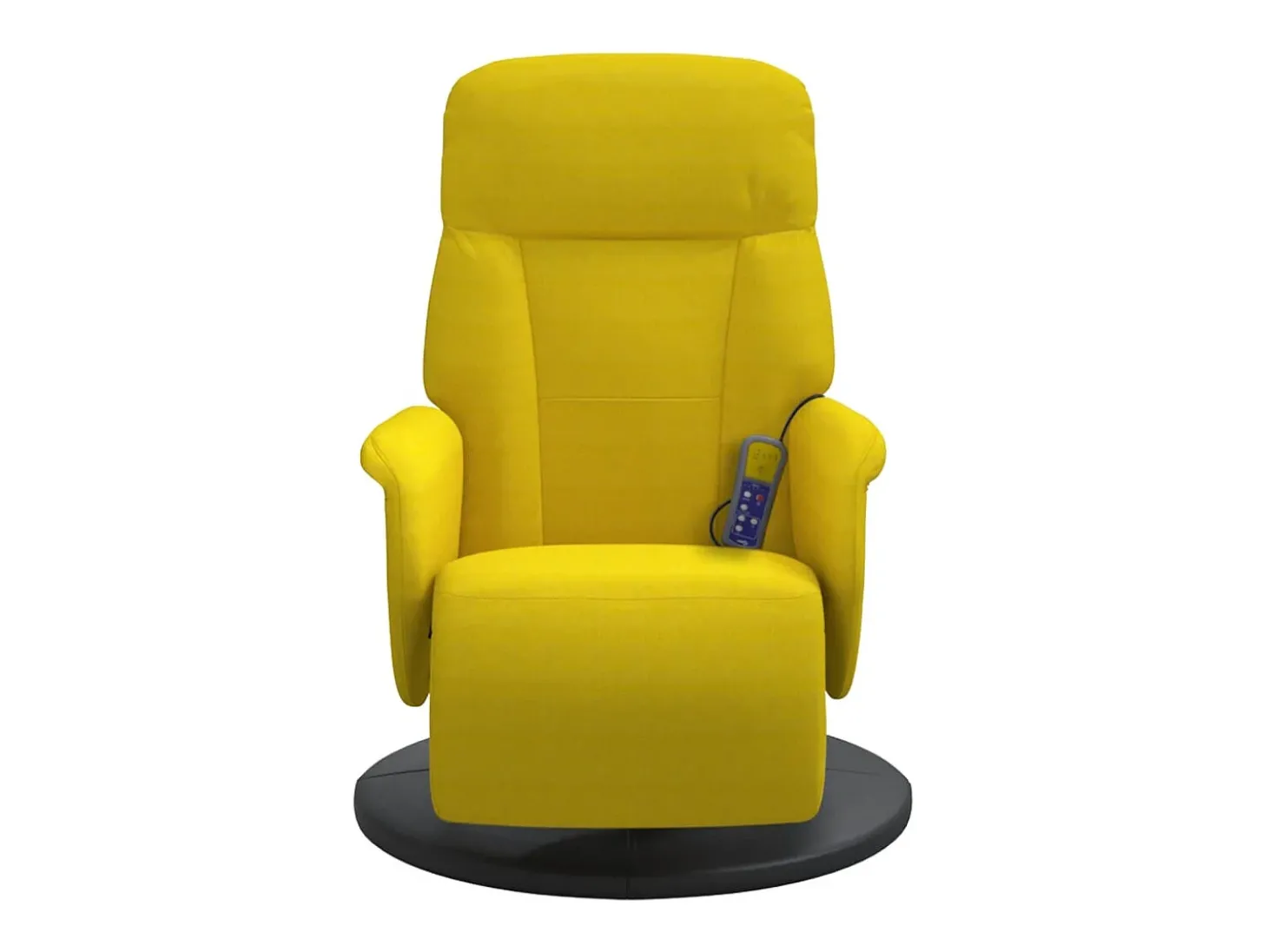 Cadeirão de massagens reclinável com apoio de pés veludo amarelo SHL342057