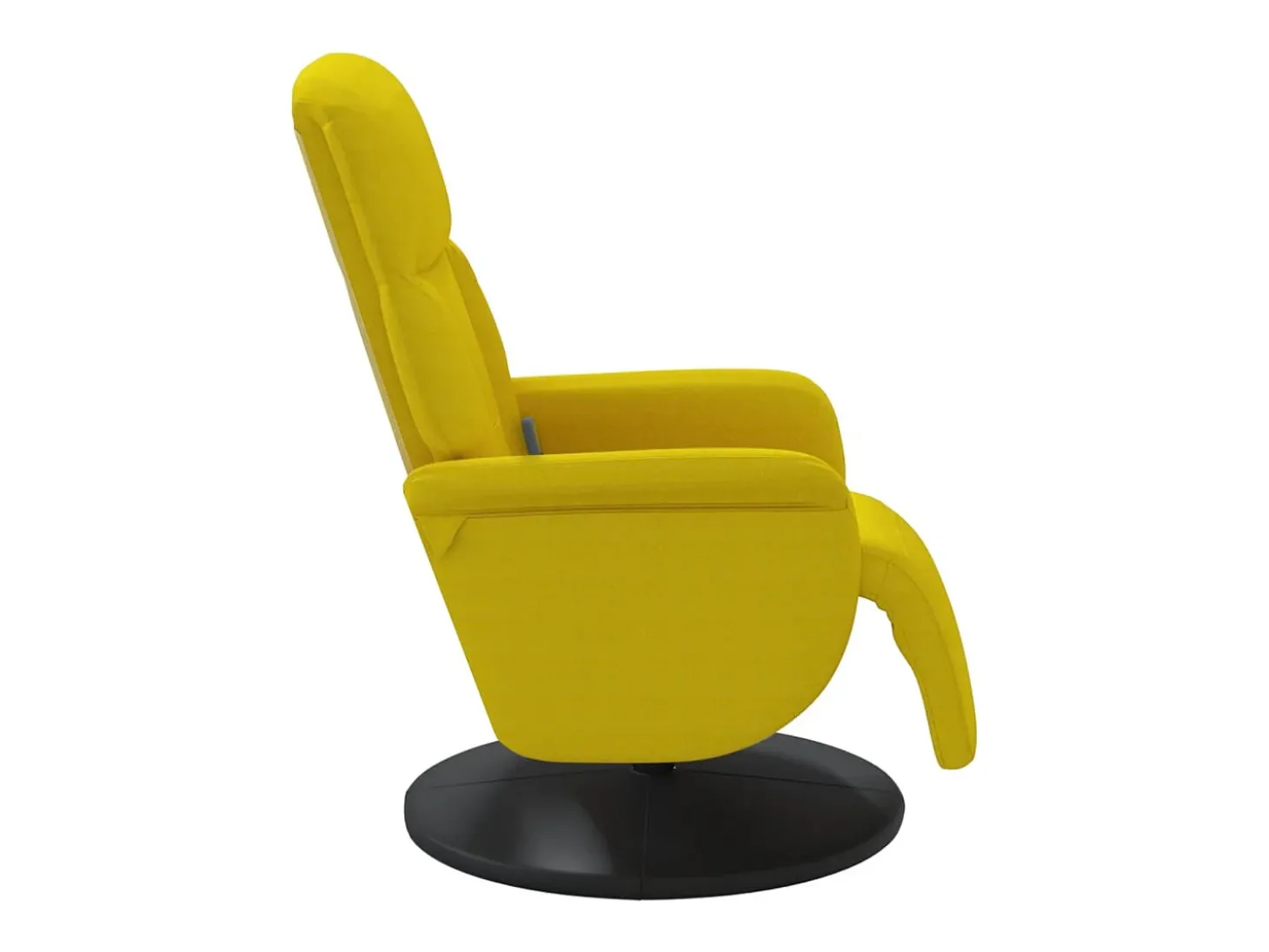 Cadeirão de massagens reclinável com apoio de pés veludo amarelo SHL342057