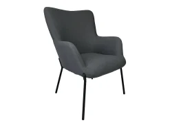 Cadeirão de tecido de laço cinzento EIRA