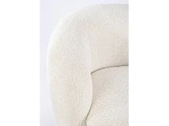 Cadeirão em tecido efeito bouclé natural - TECLA