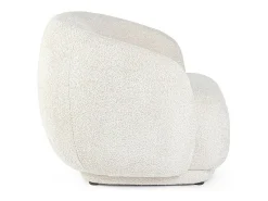 Cadeirão em tecido efeito bouclé natural - TECLA