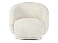 Cadeirão em tecido efeito bouclé natural - TECLA