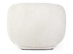 Cadeirão em tecido efeito bouclé natural - TECLA