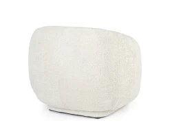 Cadeirão em tecido efeito bouclé natural - TECLA