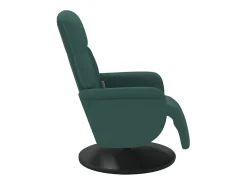 Cadeirão massagens reclinável com apoio pés veludo verde-escuro SHL174696