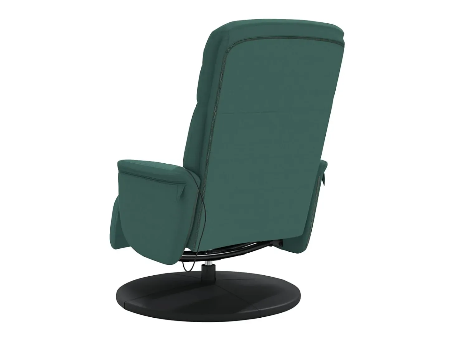 Cadeirão massagens reclinável com apoio pés veludo verde-escuro SHL174696