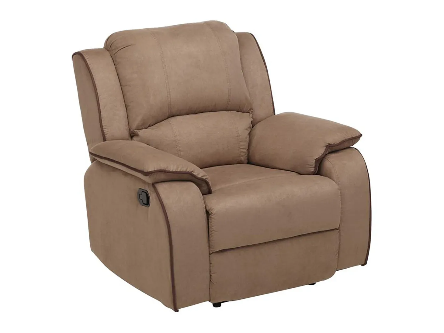 Cadeirão relax em microfibra Taupe - HERNANI