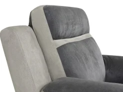 Cadeirão relax em microfibra Antracite e cinza claro - TALCA
