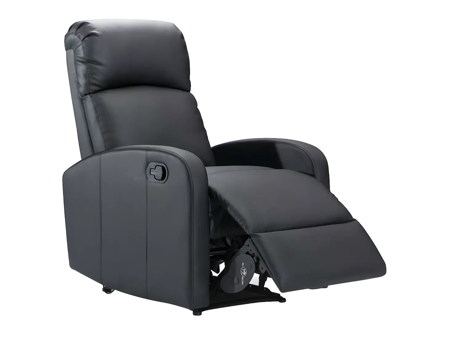 Cadeirão relax manual em pele sintética Preto - ISAO