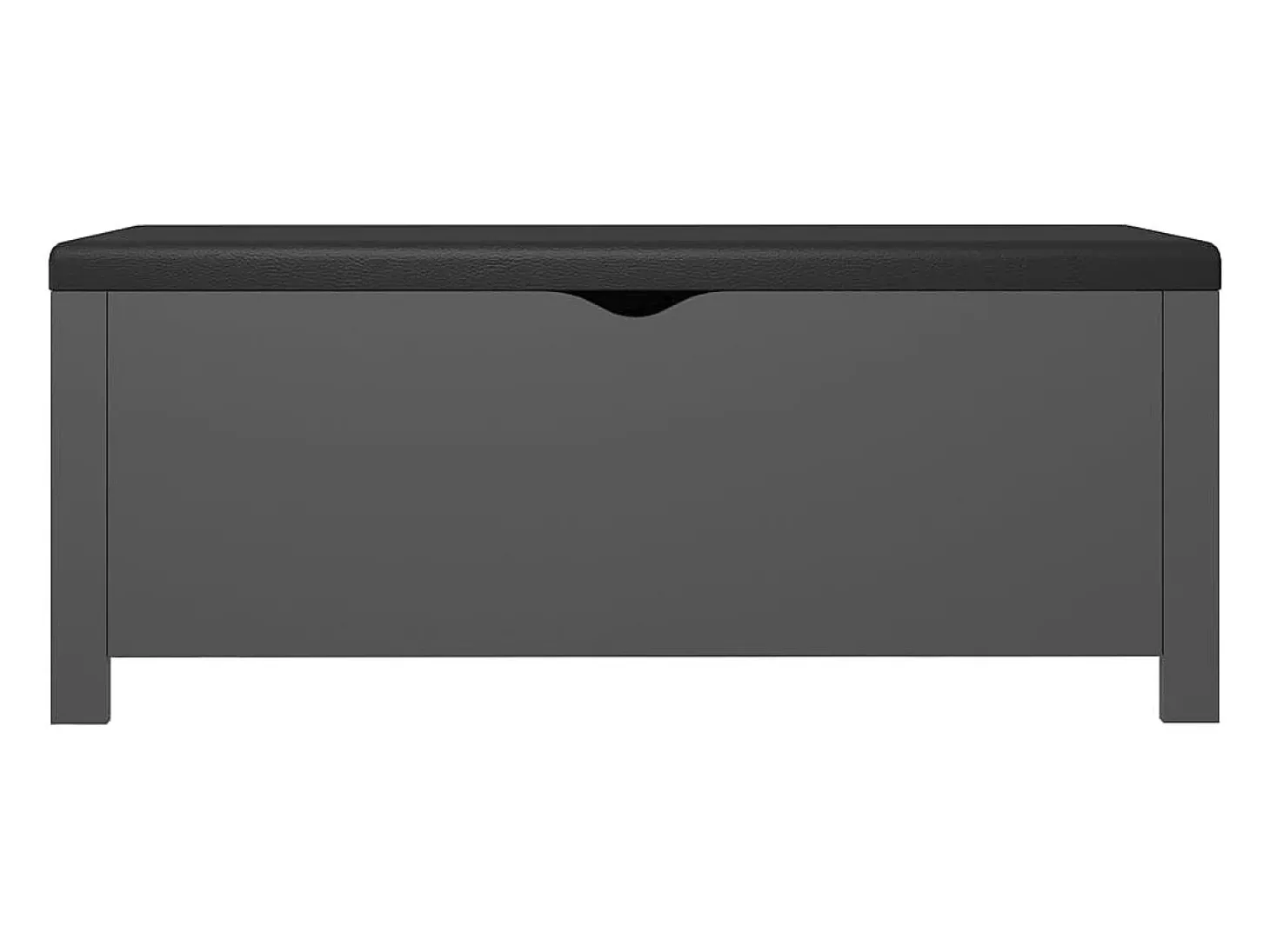 Caixa arrumação c/ almofadão contraplacado 105x40x45 cm cinza PT232357